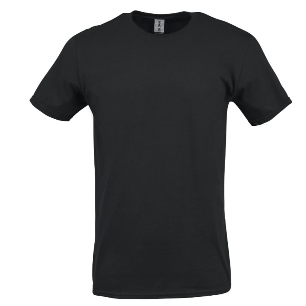 New Black Gildan Adult Short Sleeve Crew T-Shirt Cotton Crafting Blank Shirt